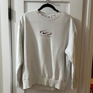 Nike White Crewneck with Red Logo